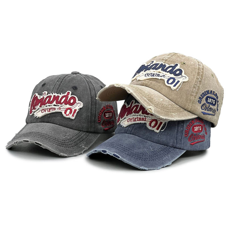 ロゴワッペン ダメージキャップ(5Colors)- T808