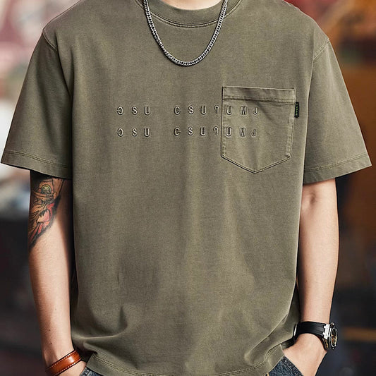 フロント刺繍 ウォッシュドTシャツ(2Colors)250466