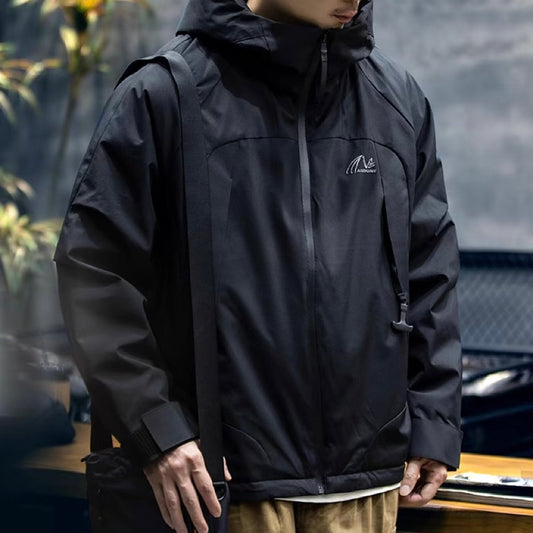 防寒 マウンテンロゴ フード付ジャケット(4Colors)240905