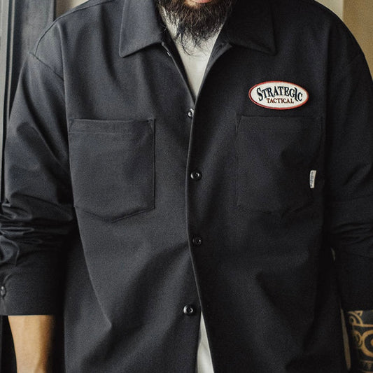 ワッペン付  長袖ライトシャツ(1Color)250687