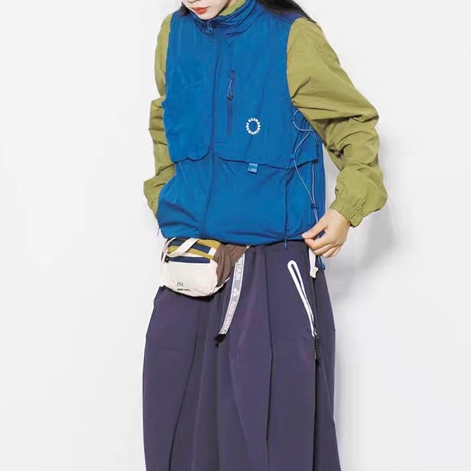 パッチポケット付 スタンドカラー ベスト(3Colors)250735