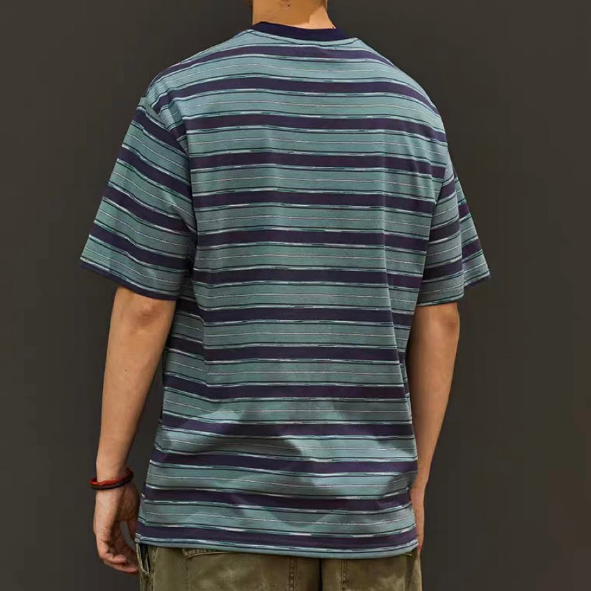 ドローコード付ポケット ボーダーTシャツ(2Colors)250337