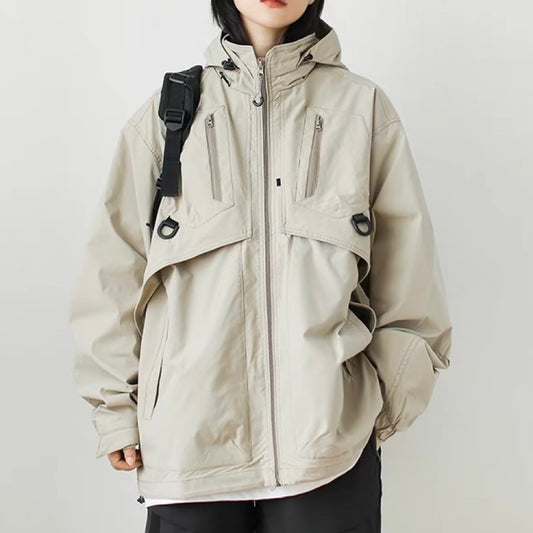 フード収納可能 マルチポケット付 機能性ジャケット(2Colors)240565