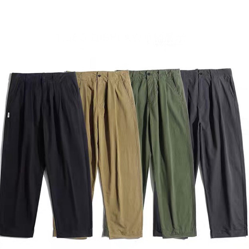 バルーンシルエット シンプル ワイドパンツ(4Colors)240377