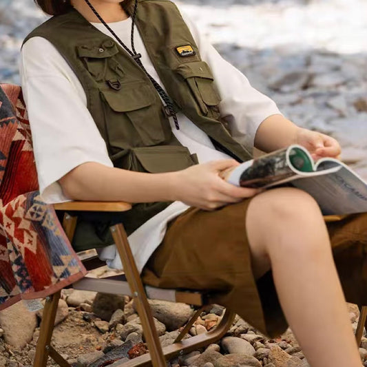 マルチポケット付 多機能 ショートベスト(2Colors)250310