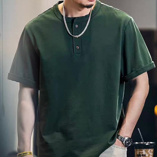 ベーシック ヘンリーネックTシャツ(5Colors)250260