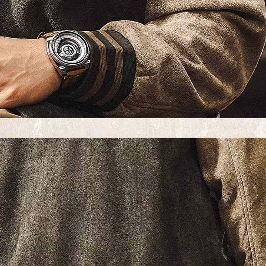 バイカラー スエード ベースボールジャケット(2Colors)250018