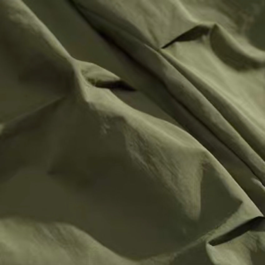 裾ドローコード ワイド パラシュートパンツ(5Colors)241105