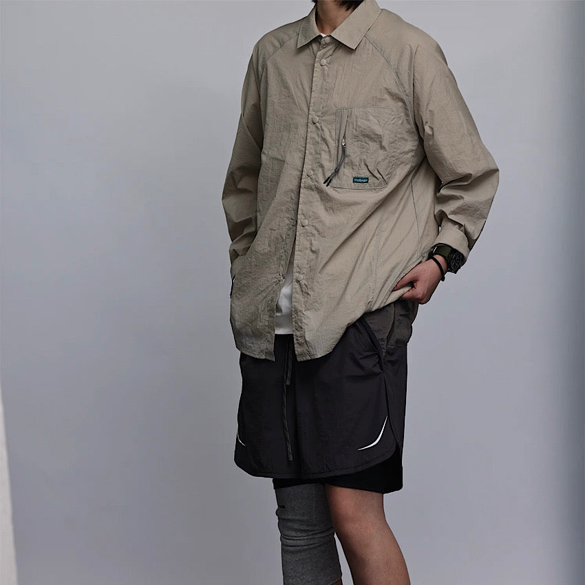 ジップ付胸ポケット UVカットシャツ(2Colors)250574