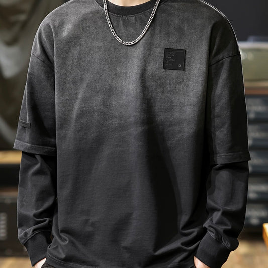 グラデーションカラー フェイクレイヤードTシャツ(5Colors)250662