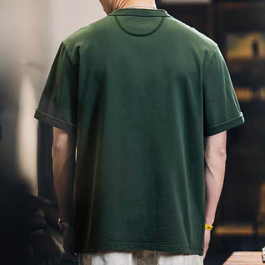 ベーシック ヘンリーネックTシャツ(5Colors)250260