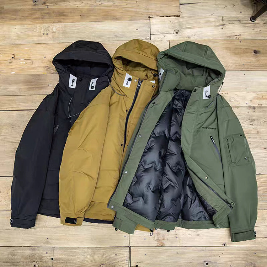 マルチポケット付 ダックダウンジャケット(3Colors)240904