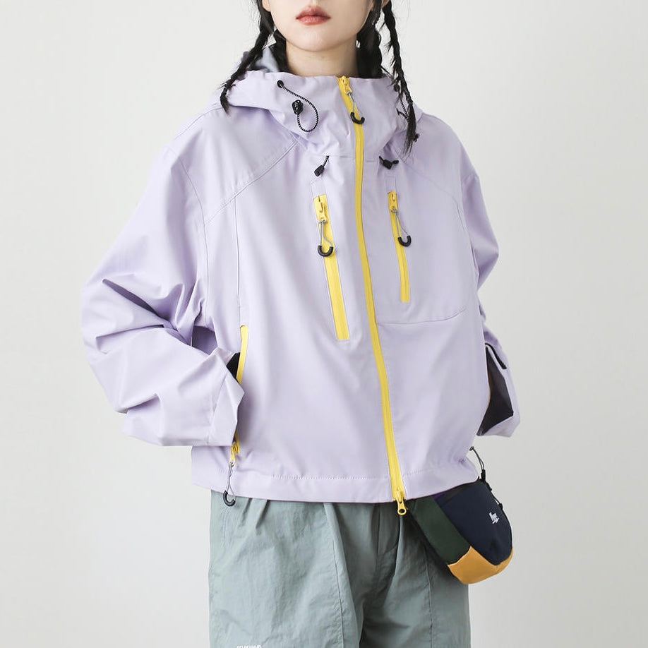 アクセントカラージップ フード付ジャケット(3Colors)250596