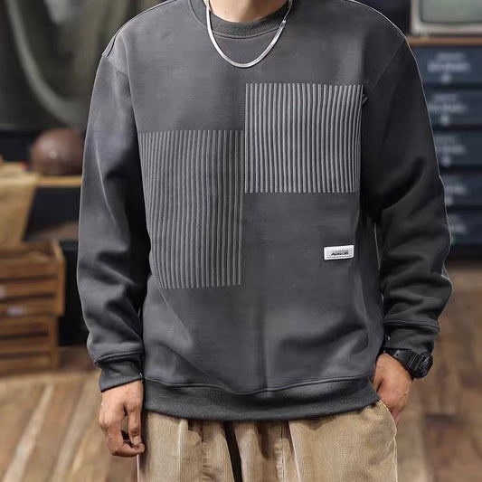 ヘビーウェイト ストライプデザイン スウェット(4Colors)250817