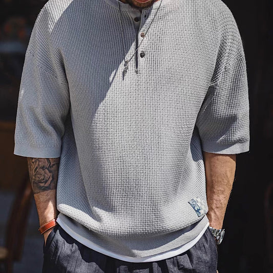 バンブー柄 ヘンリーネックTシャツ(1Color)250384