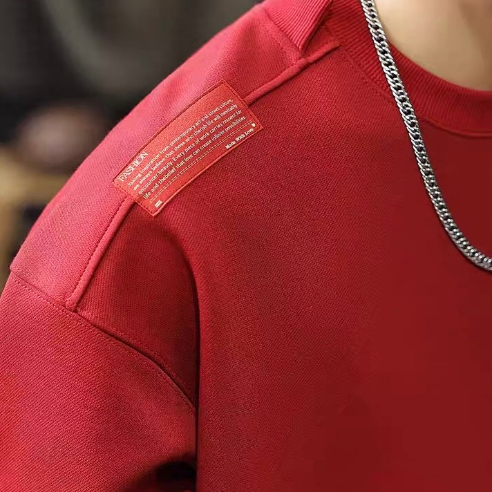 アシンメトリー デザイン スウェットプルオーバー(4Colors)250877