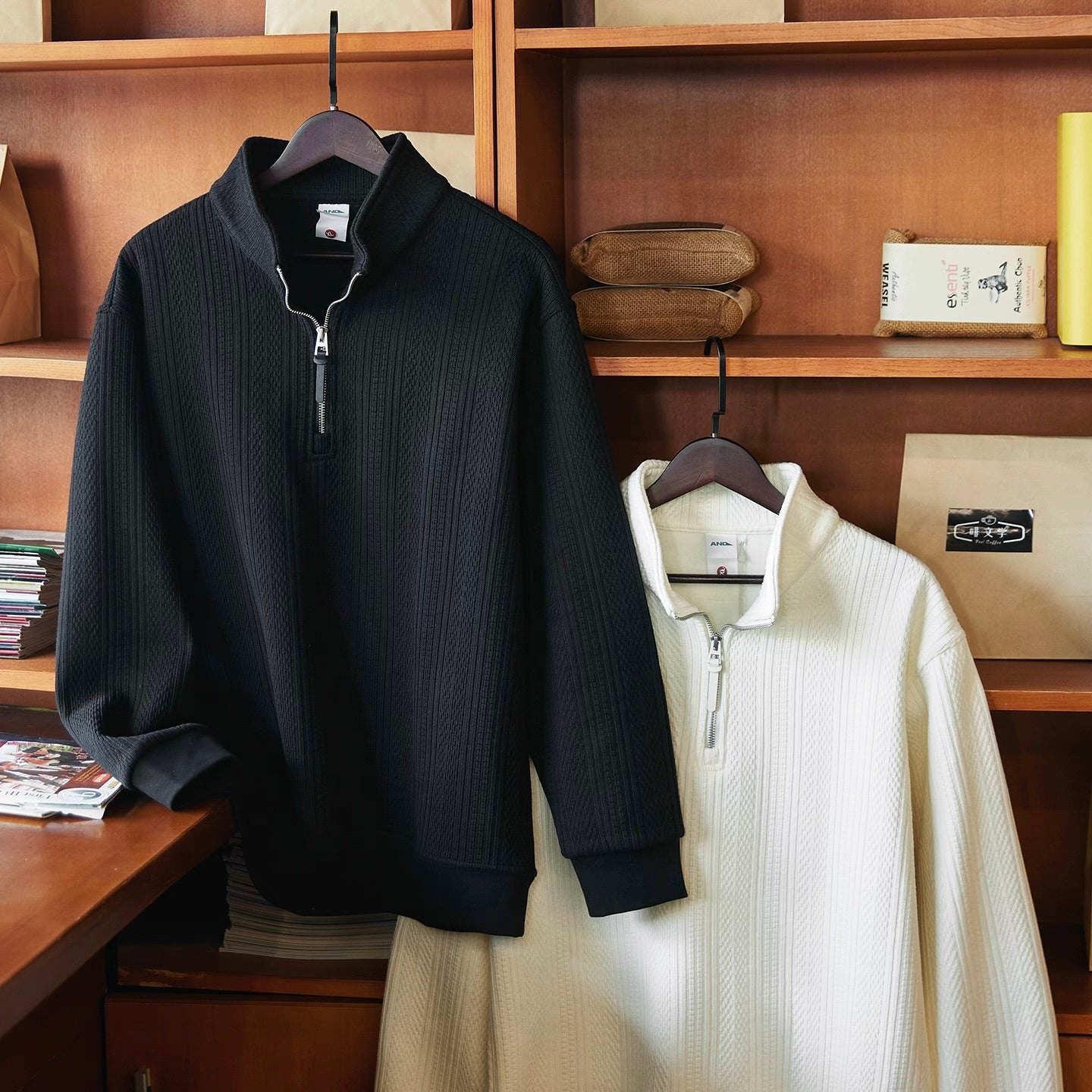 裏起毛 ハーフジップ プルオーバー(2Colors)250999