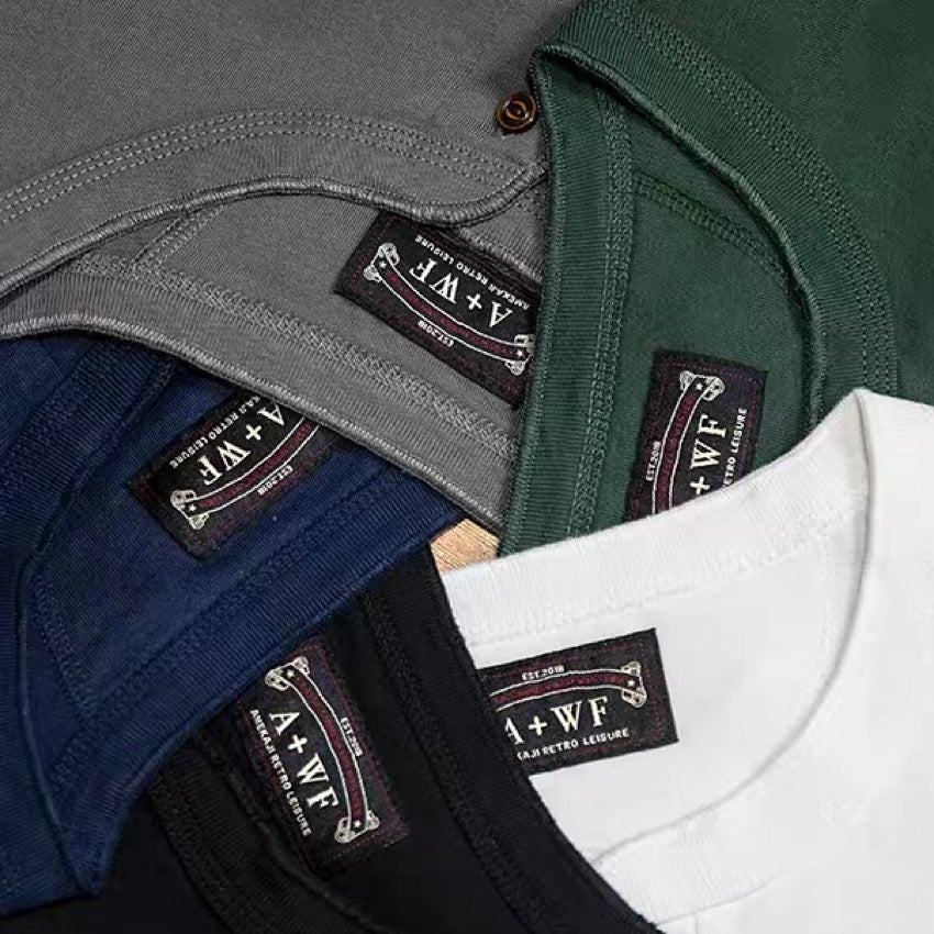 ベーシック ヘンリーネックTシャツ(5Colors)250260