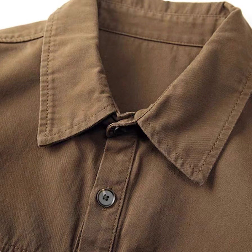 ヴィンテージテイスト シンプル ワークシャツ(1Color)240765