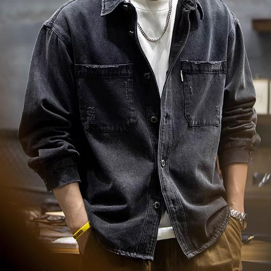 ダメージ ウォッシュドデニムシャツ(1Color)240750