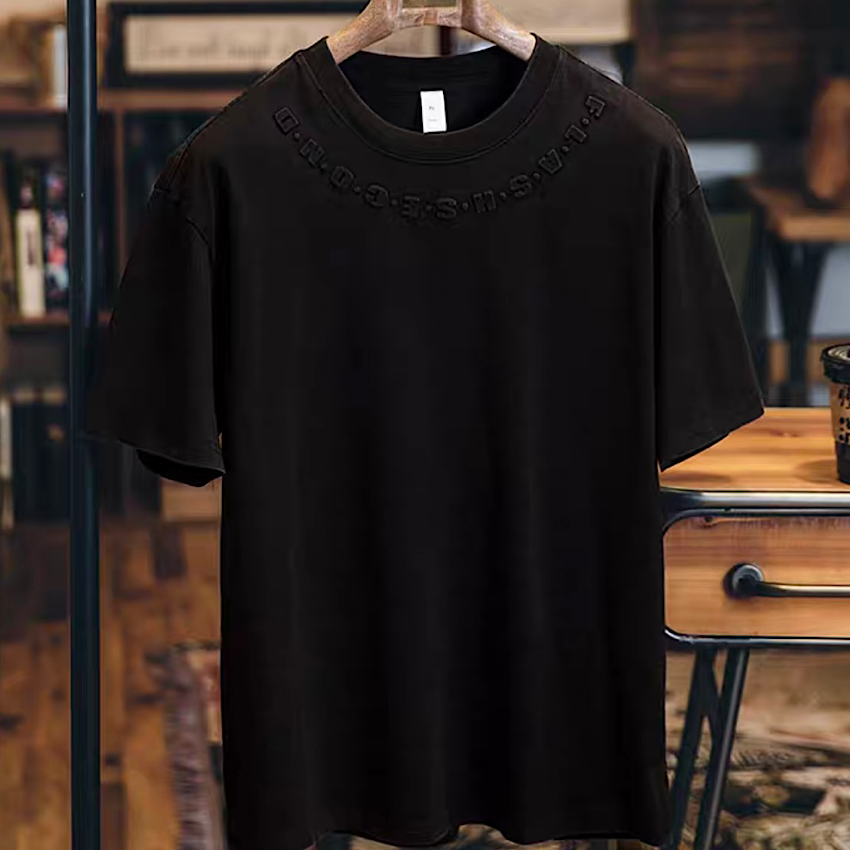 ネック立体ロゴ ウォッシュドTシャツ(2Colors)250256