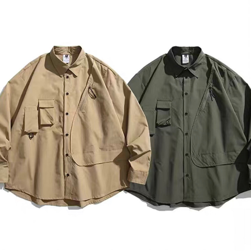 マルチポケット付 デザイン ワークシャツ(2Colors)250195