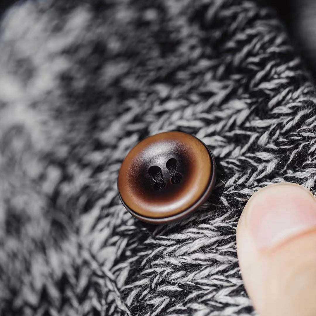 ショールカラー パッチワーク ニットプルオーバー(1Color)251080