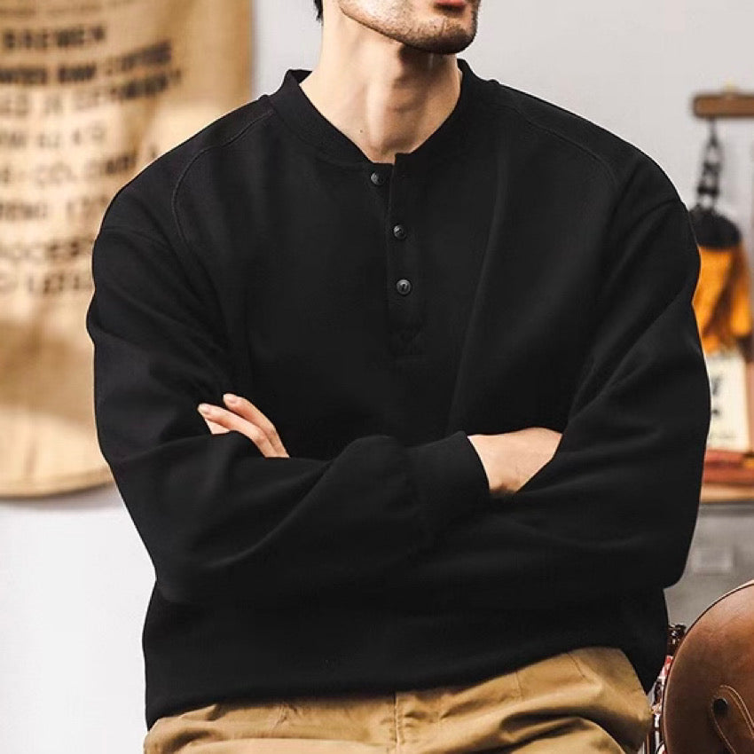 ヘンリーネック ヘビーウェイト スウェット(2Colors)240851