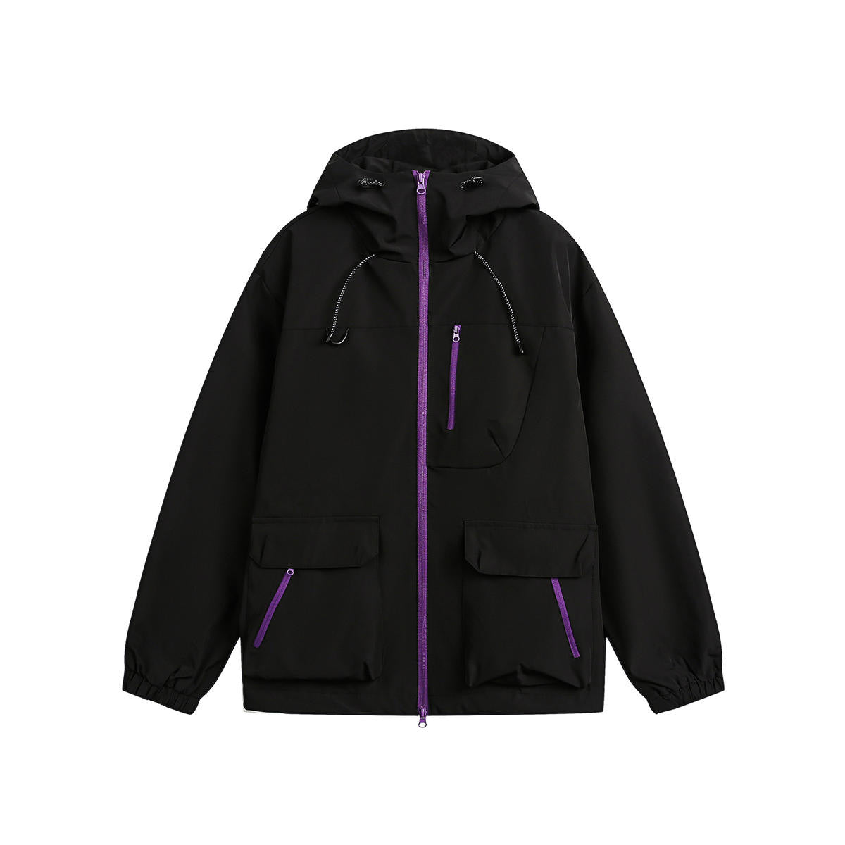 ワンポイントカラー マルチポケット フード付ジャケット(4Colors)250683