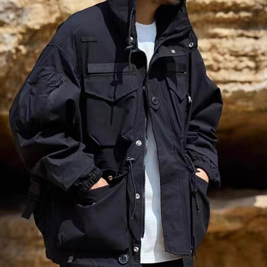 マルチポケット フード付ウィンドブレーカー(2Colors)241029