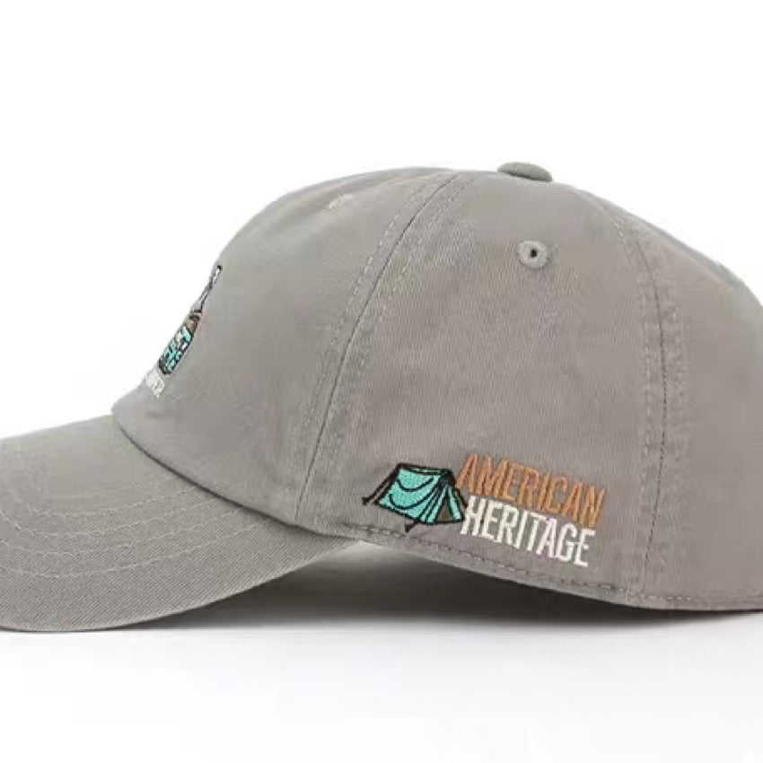 レトロ 刺繍 ベースボールキャップ(4Colors)250307