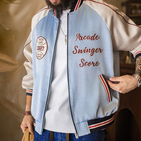 バイカラー レトロ ベースボールジャケット(1Color)250652