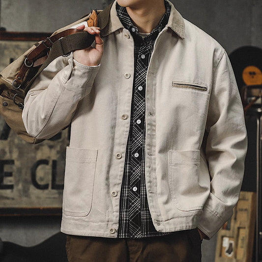 キャンバス地 ヘビーウェイト ワークジャケット(3Colors)240924