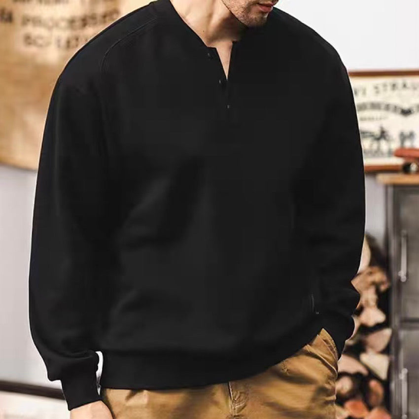 ヘンリーネック ヘビーウェイト スウェット(2Colors)240851