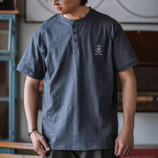 アンカーロゴ ヘンリーネック Tシャツ(3Colors)250493