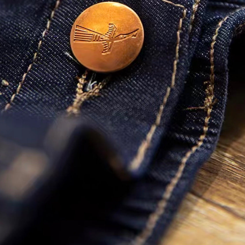 刺繍 ストレート デニムパンツ(1Color)250206