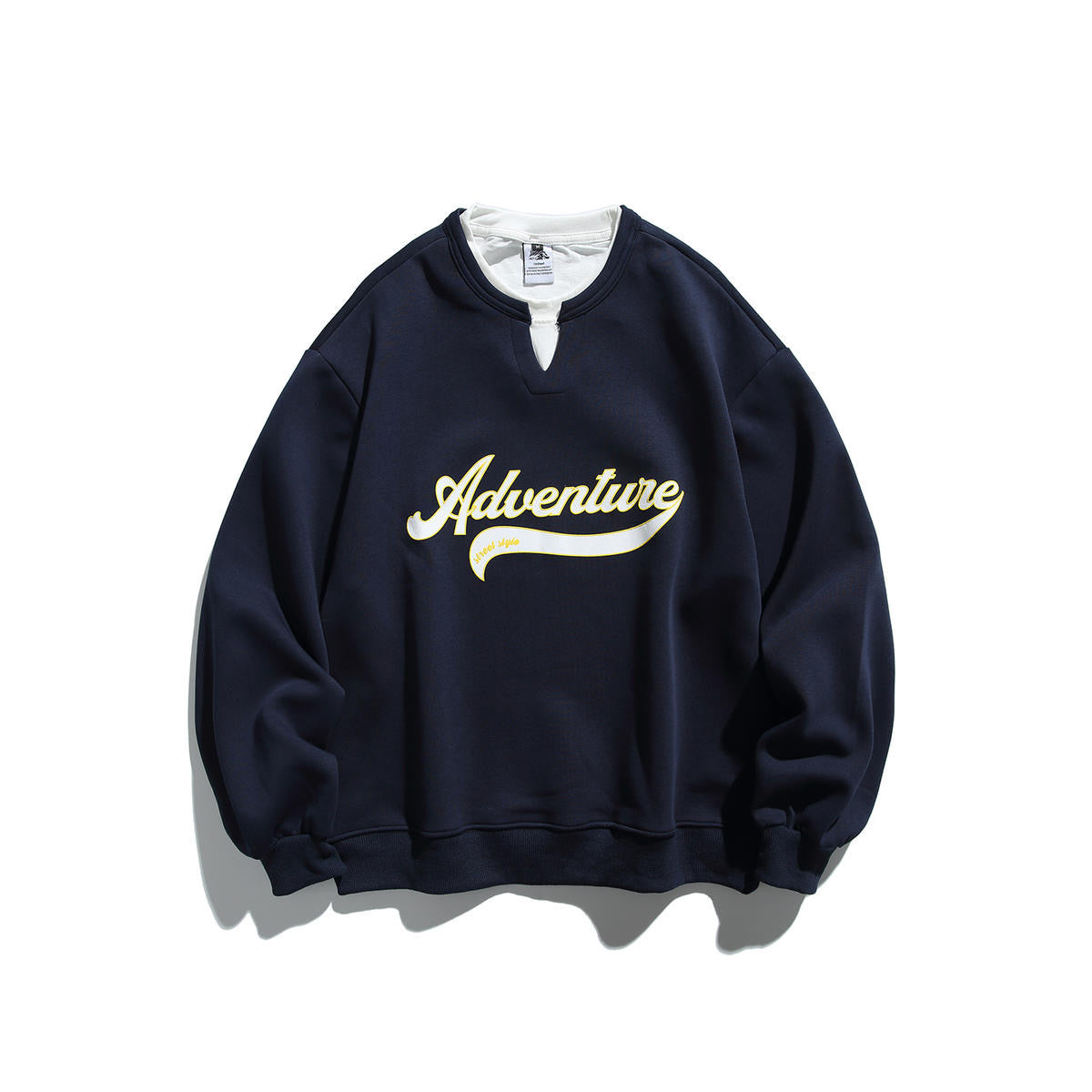 フェイクレイヤード オーバーサイズ ロゴスウェット(3Colors)250716