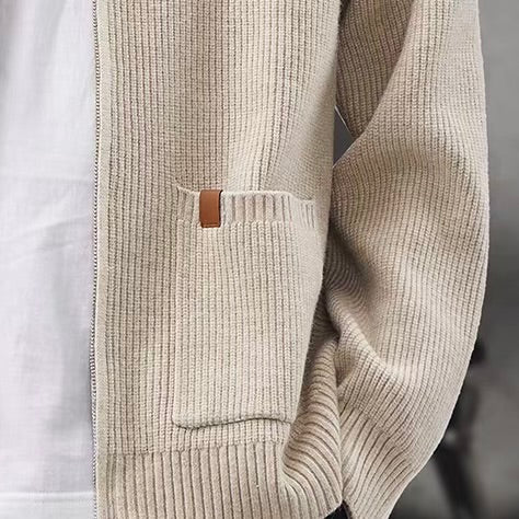 ベースボールカラー ニットカーディガン(2Colors)251056