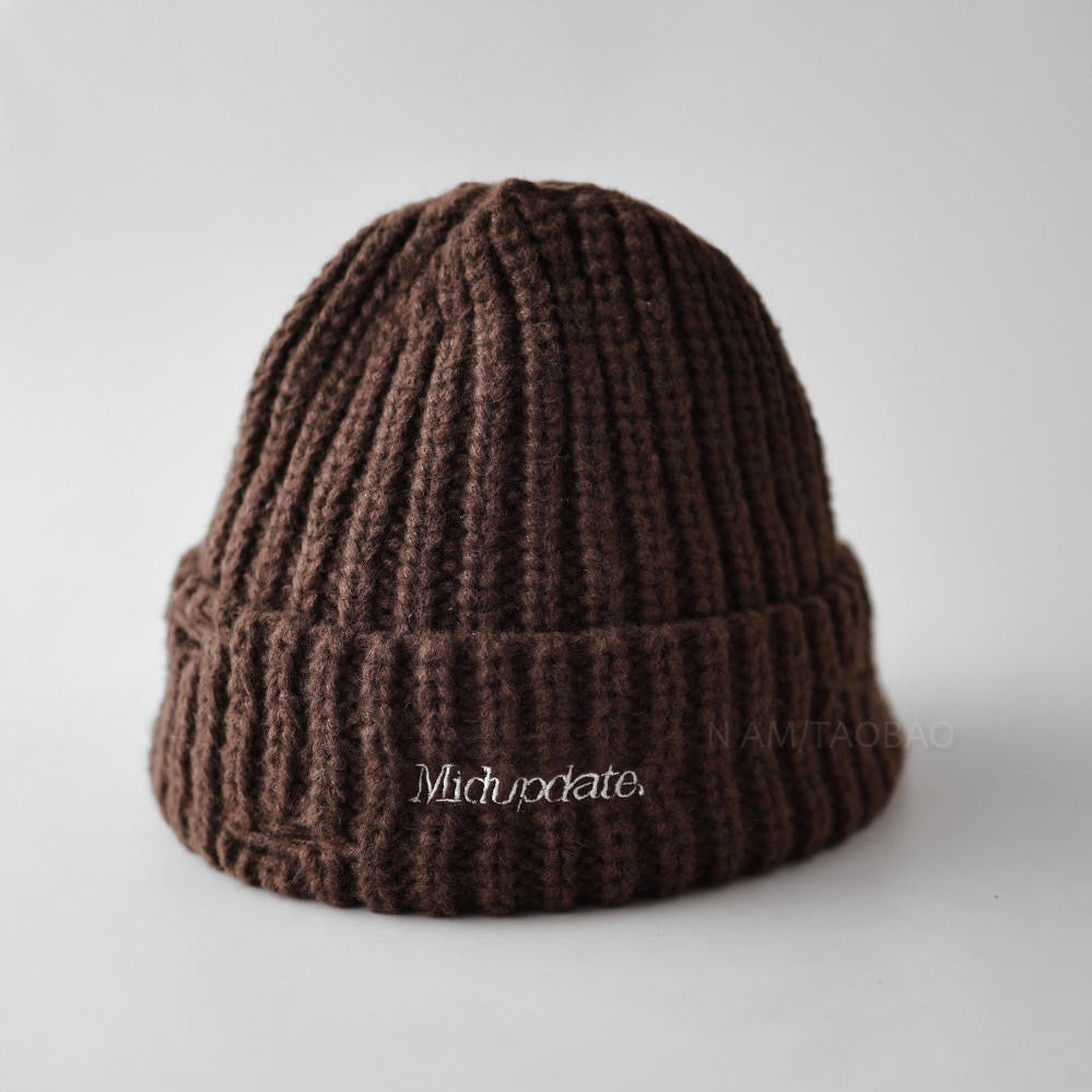 ロゴ刺繍 ダメージ加工 ニット帽(8Colors)250831