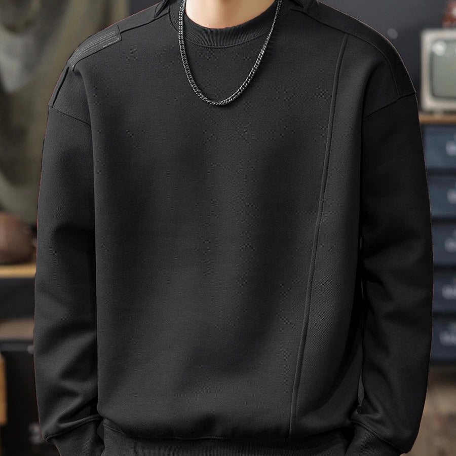 アシンメトリー デザイン スウェットプルオーバー(4Colors)250877