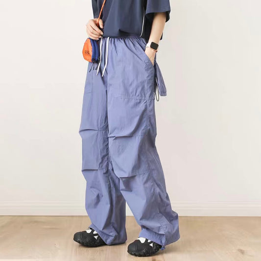 速乾 ルーズ パラシュートパンツ(4Colors)250428