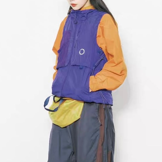パッチポケット付 スタンドカラー ベスト(3Colors)250735