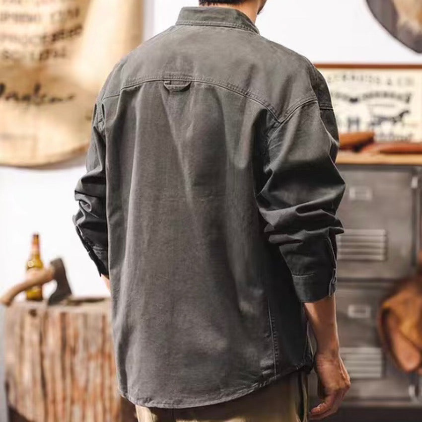 ロゴ入りデザインポケット付 ワークシャツ(3Colors)250010