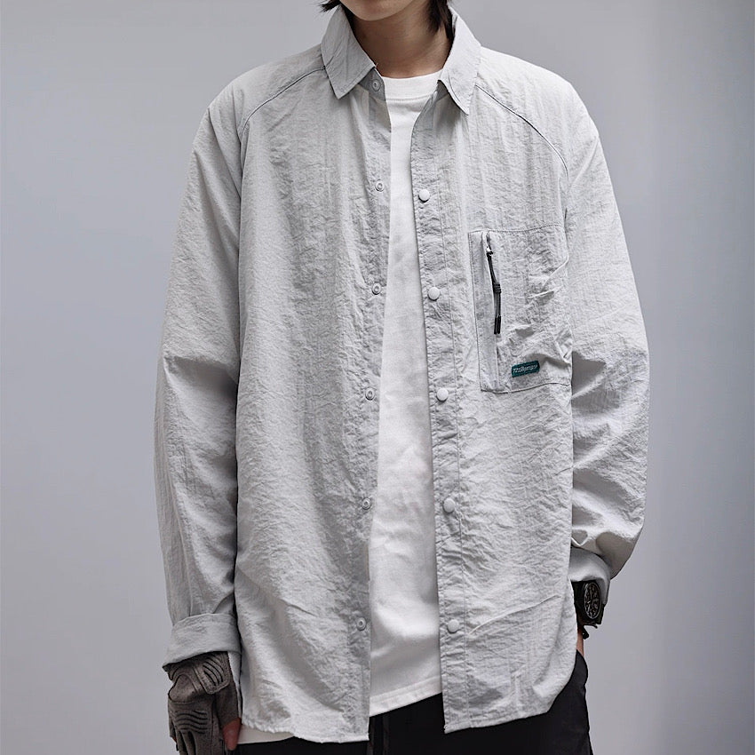 ジップ付胸ポケット UVカットシャツ(2Colors)250574