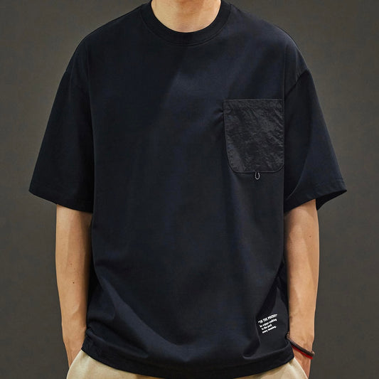 裾ドローコード パッチポケット付Tシャツ(3Colors)250611