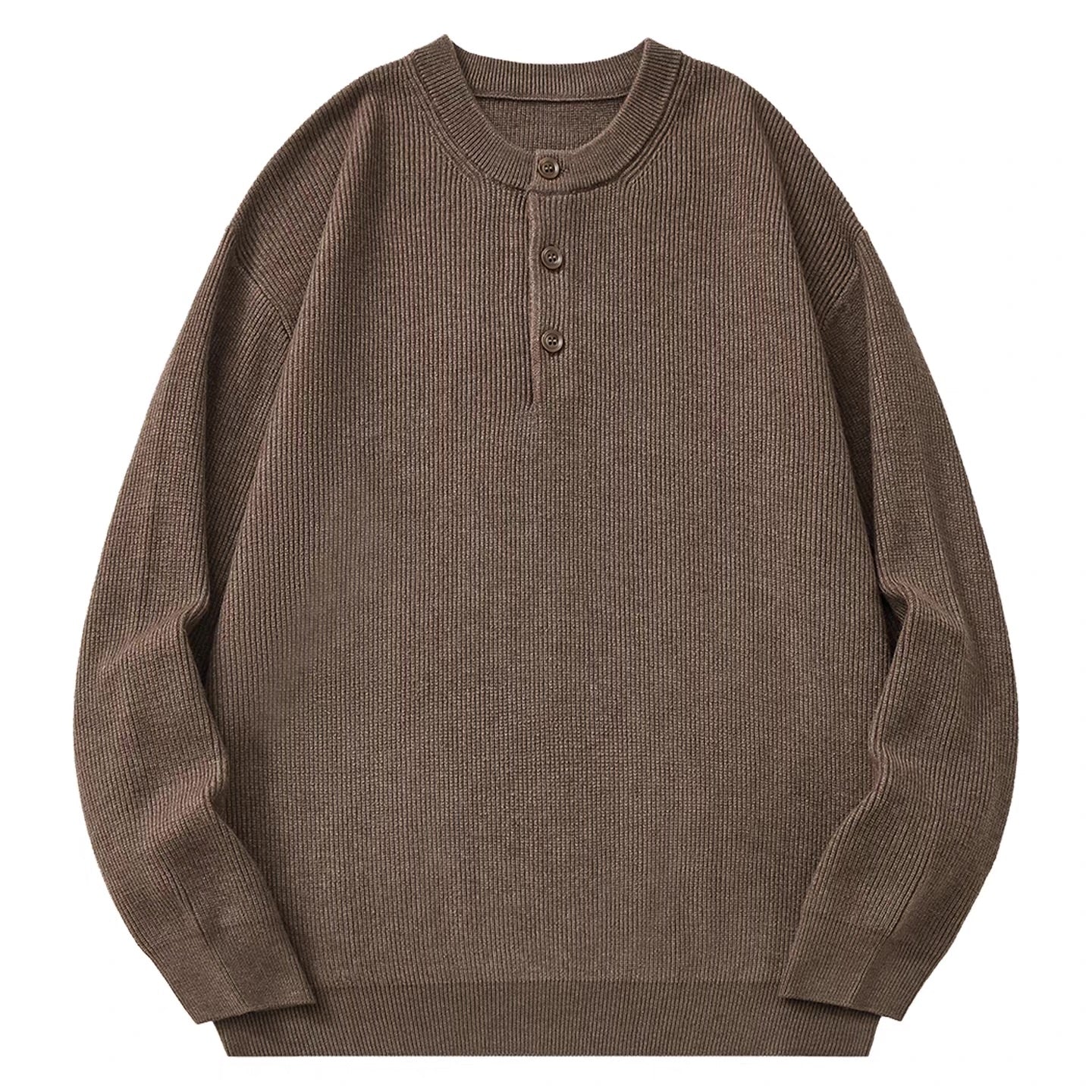 ヘンリーネック シンプル セーター(4Colors)251076