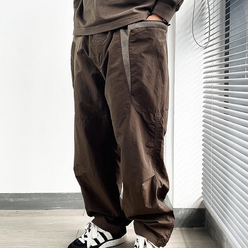 メッシュ ワイド パラシュートパンツ(3Colors)250580