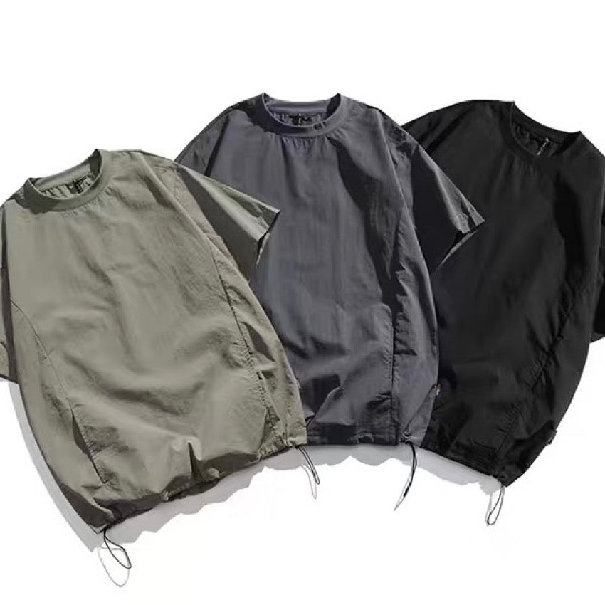 裾ドローコード ポケット付Tシャツ(3Colors)250558