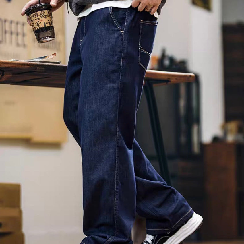 刺繍 ストレート デニムパンツ(1Color)250206