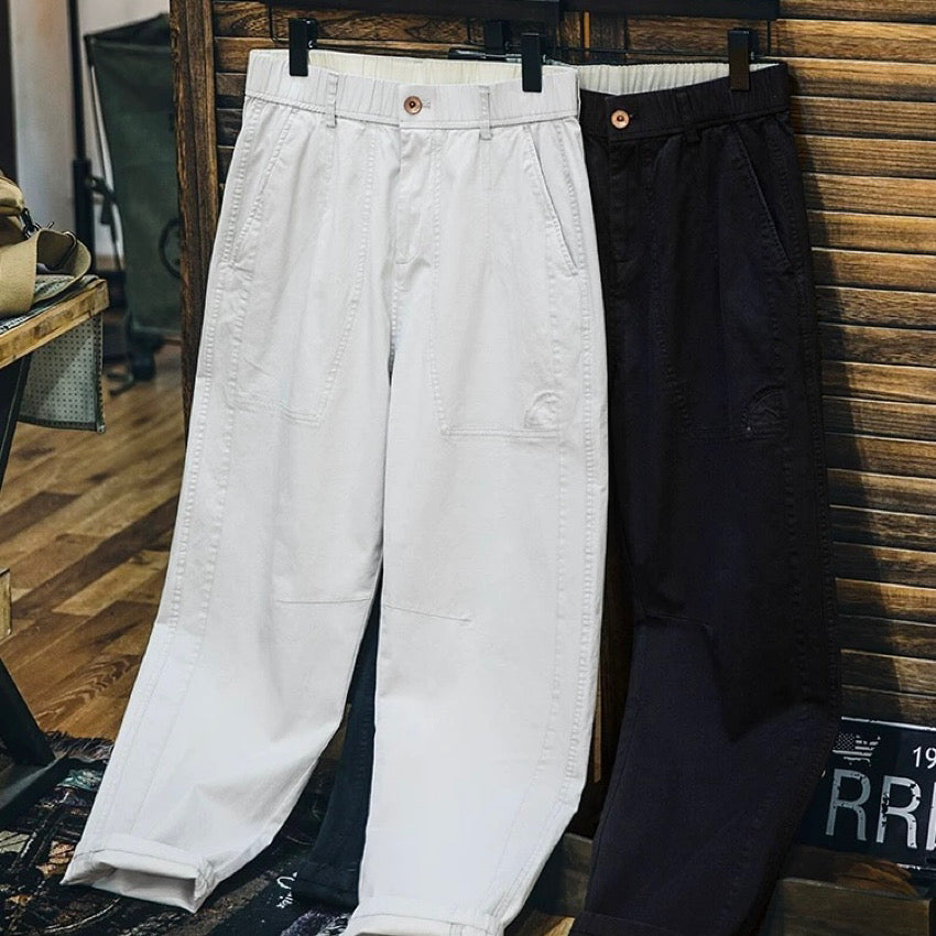 リラックス ワイドテーパード カジュアルパンツ(2Colors)250168